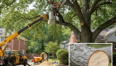 Arborist performing deadwood removal in Memphis, TN to prevent storm damage and improve tree safety