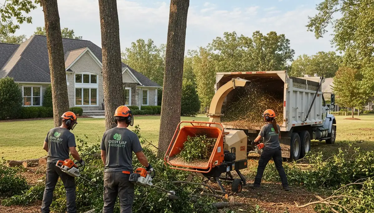 Professional shrub removal service clearing overgrown bushes in Memphis, TN yard