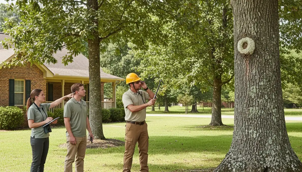 Certified arborist performing tree health assessment for Horn Lake, MS homeowners near Memphis, TN