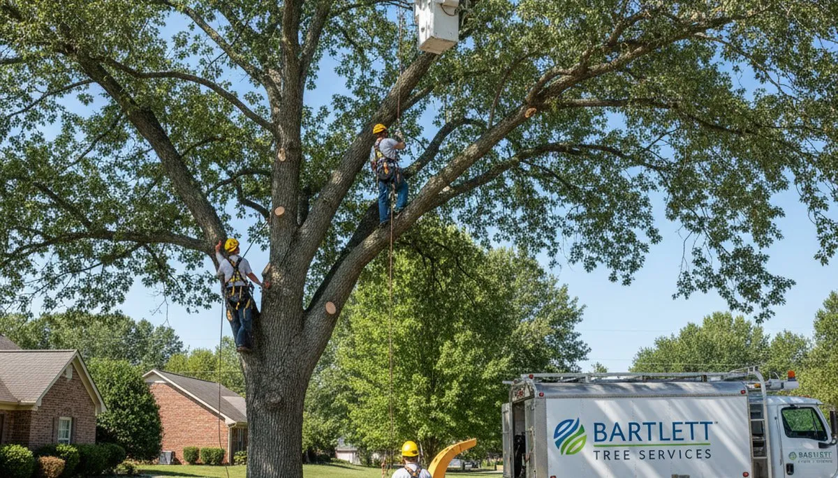 Professional tree removal service in Memphis TN safely cutting and clearing residential trees
