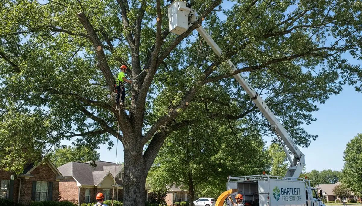 Professional tree removal service crew working safely in Memphis, TN