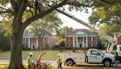 Professional tree removal service in Memphis TN safely clearing trees for residential properties