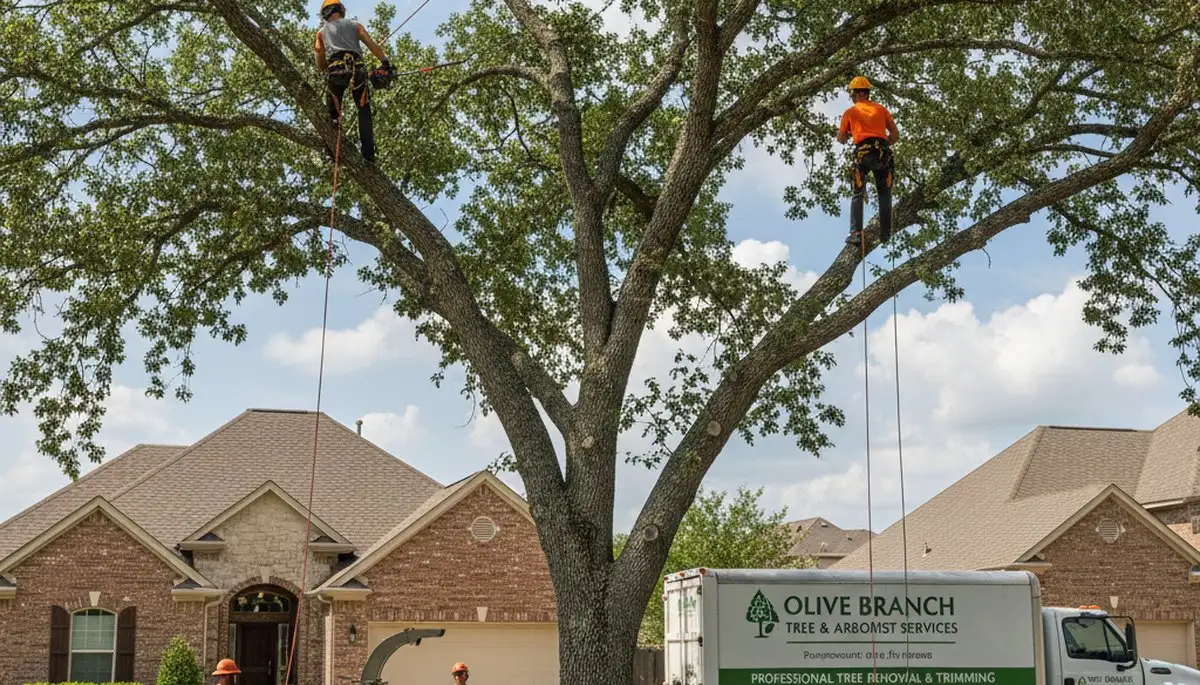 Professional tree removal service crew working safely in Memphis, TN